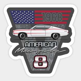 White 68 Sticker